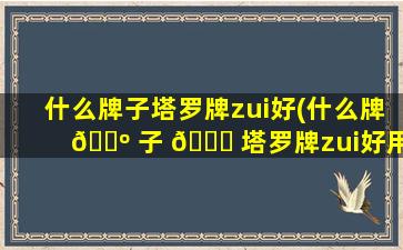 什么牌子塔罗牌zui
好(什么牌 🐺 子 🐞 塔罗牌zui
好用)